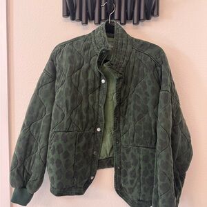 Blank NYC Quilted Olive Bomber Jacket